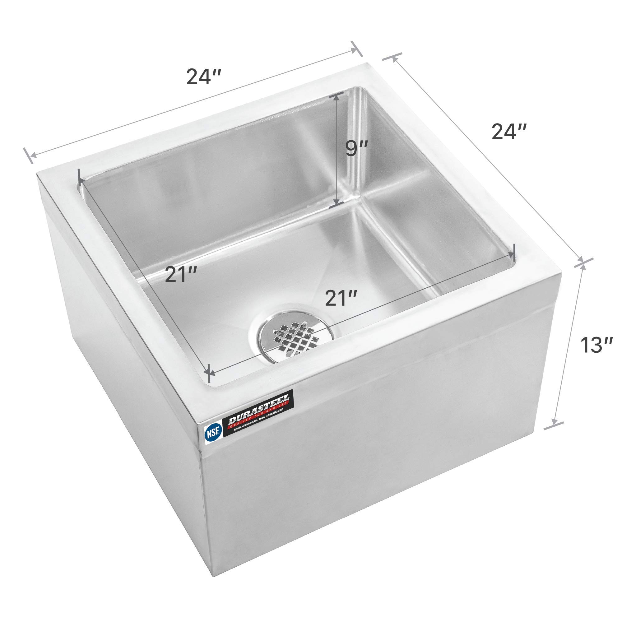トリミング用 洗い場 Amazon.co.jp: DuraSteel 24x24x13 業務用フロアモップシンク - NSF